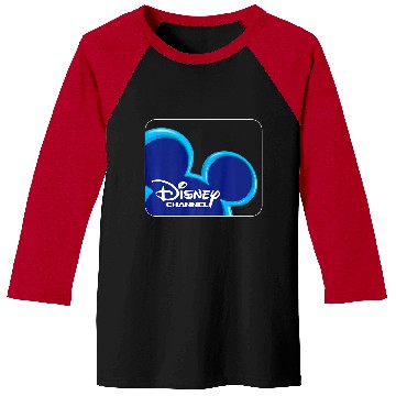 Discover Disney Channel  Mickey Mouse Blue Retro 2000s Logo Premium Baseball Tees