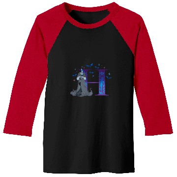 Discover Disney Villains Alphabet Monogram Letter H For Hades Baseball Tees