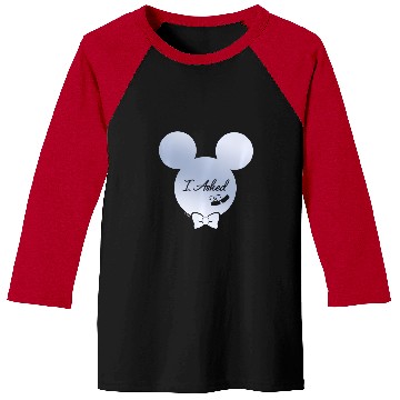 Discover Disney I Asked Proposal Engagement Ring Bow Tie Mickey Baseball Tees