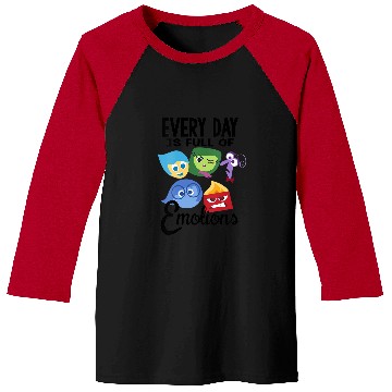 Discover Disney Pixar Inside Out Every Day Is Full Of Emotions Group V-Neck Baseball Tees