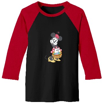 Discover Disney Minnie Mouse Pastel Spring Retro with Easter Basket Premium Baseball Tees