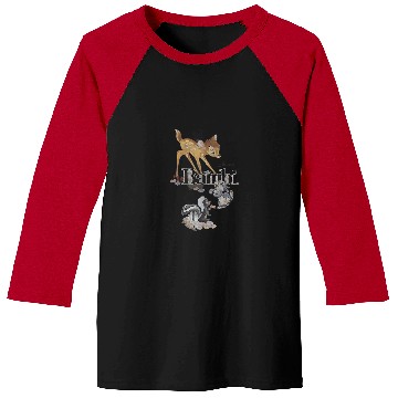 Discover Disney Bambi Classic Group Shot Title Logo Baseball Tees