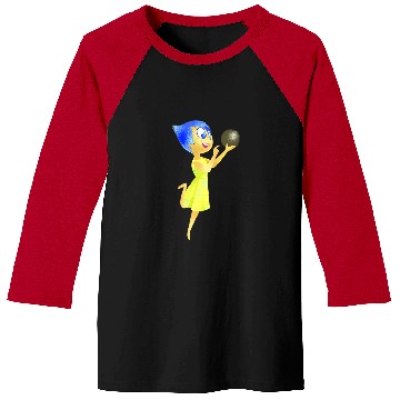 Discover Womens Disney Pixar Inside Out Joy Grabbing A Memory Cute Retro V-Neck Baseball Tees