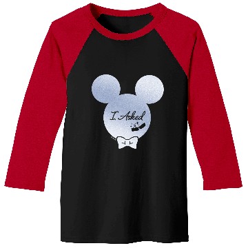 Discover Disney I Asked Proposal Engagement Ring Bow Tie Mickey Baseball Tees