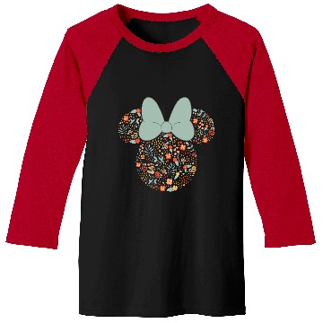 Discover Disney Minnie Mouse Spring Head Icon with Bow Springtime Baseball Tees