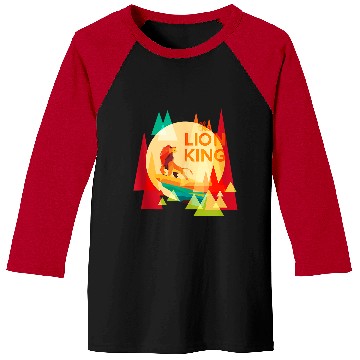 Discover Disneyss The Lion King Simba Pride Rock Paper Cut Chest Logo Baseball Tees