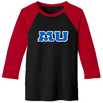 Discover Disney Pixar Monsters University Iconic Big Chest Text Logo Baseball Tees