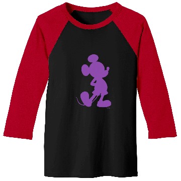 Discover Disney Mickey Mouse Pride Classic Pose Purple Icon Fill Baseball Tees