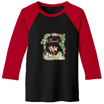 Discover Disney Bambi Floral Portrait Baseball Tees