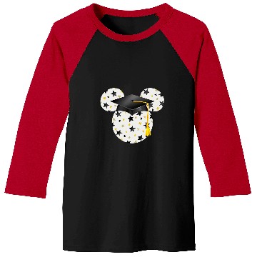 Discover Disney Mickey Head Graduation Hat Star Fill Baseball Tees
