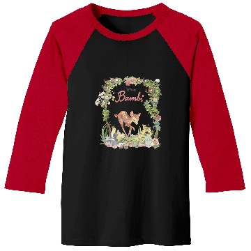 Discover Disney Bambi Floral Portrait Baseball Tees