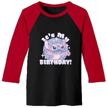 Discover Disneys Lilo Stitch Angel It's My Birthday Sparkle Baseball Tees