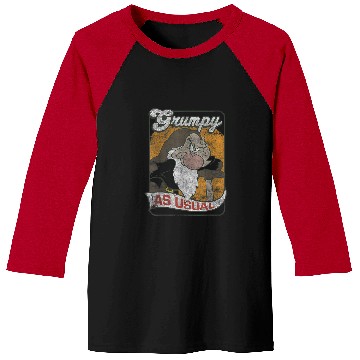 Discover Disneyss Snow White Grumpy As Usual Vintages Card Baseball Tees