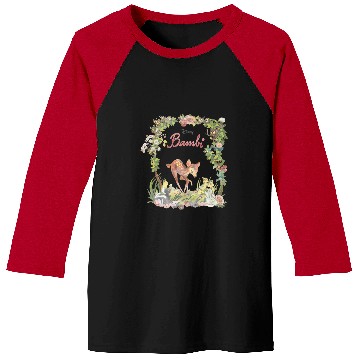 Discover Disney Bambi Floral Portrait Baseball Tees