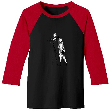 Discover Disneyss The Nightmare Before Christmas Jack Sally Line Art Baseball Tees