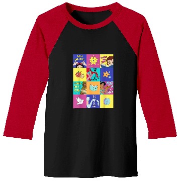Discover Disneyss Princess Phrases Illustrated Color Message Squares Baseball Tees