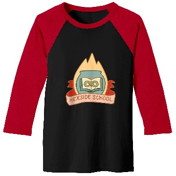 Discover Disneyss The Owl House Hexside School Flame Big Chest Logo Baseball Tees