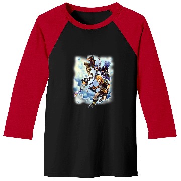 Discover Disneyss Kingdom Hearts Main Characters Falling From Heaven Baseball Tees
