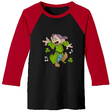 Discover Disneyss Snow White St Patrick Day Happy Dopey Chest Logo Baseball Tees
