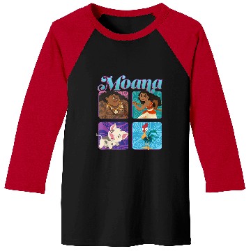 Discover Disneyss Moana Pua Maui Hei Hei Retro Box Up Chest Panels Baseball Tees