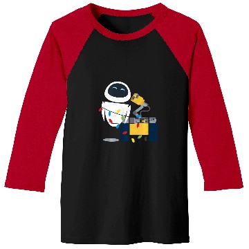Discover Disney Pixar Wall-E Eve Christmas Light Wrap Baseball Tees
