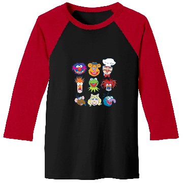 Discover Disney The Muppets Classic Characters Group Shot Logo Baseball Tees
