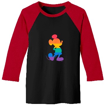 Discover Disney Mickey Mouse Pride Classic Pose Rainbow I Baseball Tees