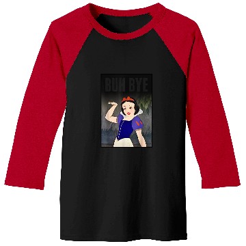 Discover Disneyss Snow White Buh Bye Poster Graphic Baseball Tees