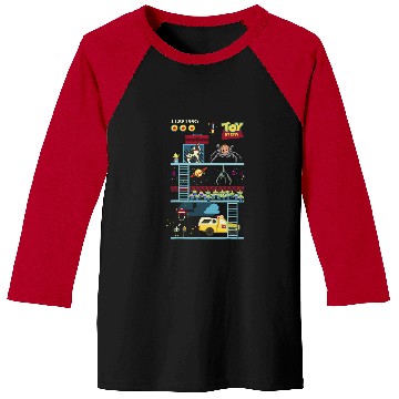Discover Disney Pixar Toy Story 8-Bit Video Game Scene Baseball Tees