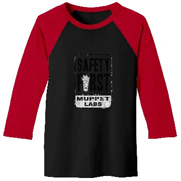 Discover Disney The Muppets Safety First Sign Beaker Distressed Baseball Tees