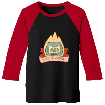 Discover Disney The Owl House Hexside School Flame Big Chest Logo Baseball Tees