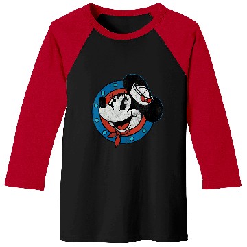 Discover Disney Cruise Sailor Minnie Mouse Distressed Baseball Tees