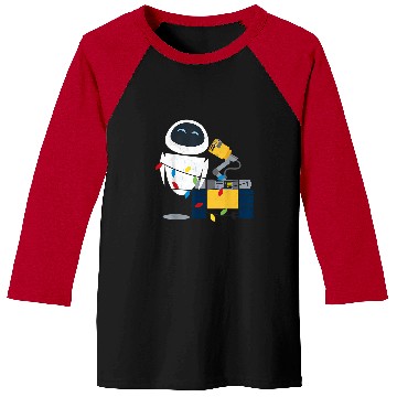 Discover Disneyss Pixar Wall E Eve Christmas Light Wrap Graphic Baseball Tees