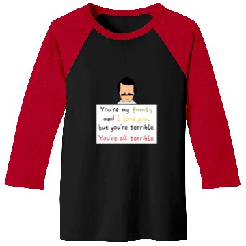 Discover Youre All Terrible  : Bobs Burgers Family Shirt, Bobs Burgers Vintage Baseball Tees