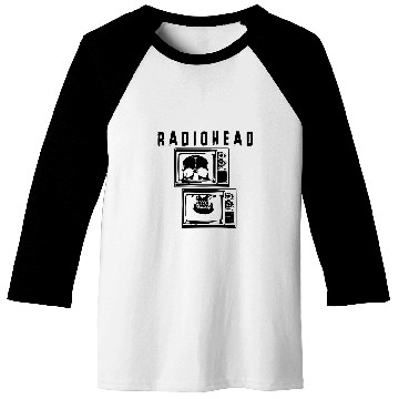 Discover Black Skull TV Radiohead Baseball Tees
