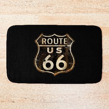 Discover Route 66 vintage sign 2 Bath Mats