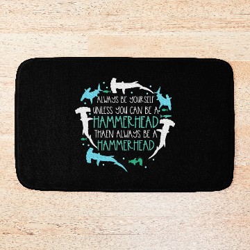 Discover Hammerhead Underwater Ocean Hammerhead Shark Lover Bath Mats