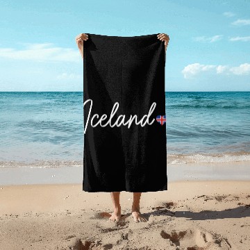 Discover Iceland Icelandic Flag Beach Towels