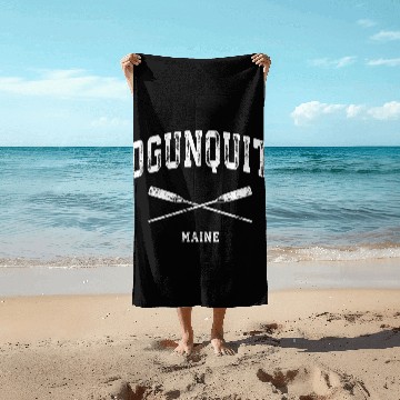 Discover Ogunquit Maine Nautical Crossed Oars Beach Towels