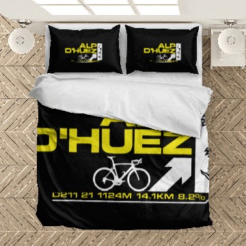 Discover Tour De France Alp D huez Cycling Mens Printed bik Bedding Sets
