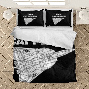 Discover I'm Cat Person F14 Tomcat Fighter Jet Schematicf14 Bedding Sets