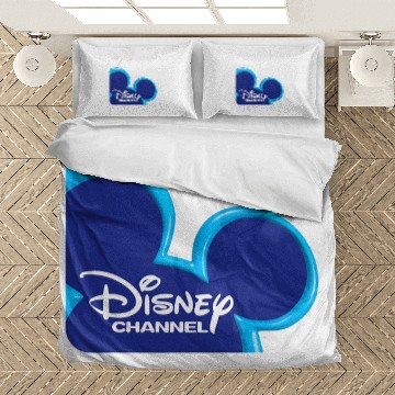 Discover Disney Channel  Mickey Mouse Blue Retro 2000s Logo Bedding Sets