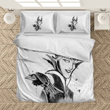 Discover Disney Sleeping Beauty Maleficent Stencil Drip Bedding Sets