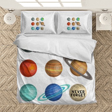Discover Astronauts In my day there were 9 planets Pluto Never forget space Bedding Sets