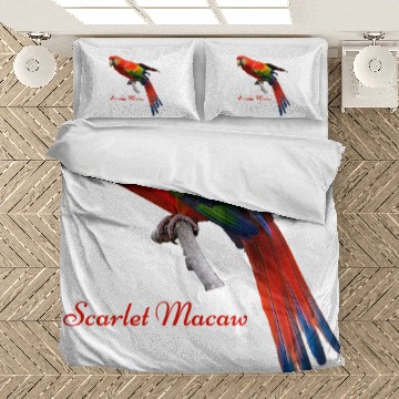 Discover Scarlet Macaw Ornithology Bird Bedding Sets