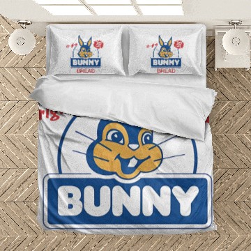 Discover Bunny Bread Logo Men's White Unisex Bedding Sets