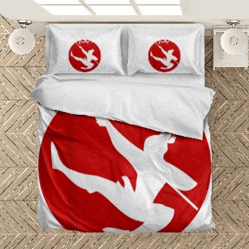 Discover Disney Mulan Silhouette In Action Red Circle Gra Bedding Sets
