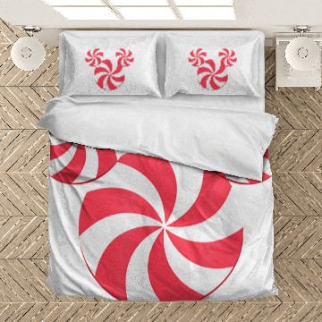 Discover Disneyss New Mickey Icon Christmas Peppermint Candy Holiday Bedding Sets