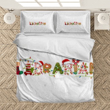 Discover Reading Book Merry Christmas Tree Love Reading Books Librarian Reader Bedding Sets
