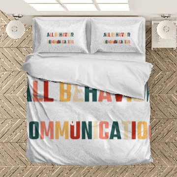 Discover All Behavior Is A Form Of Communication Retro SPED Teacher Bedding Sets